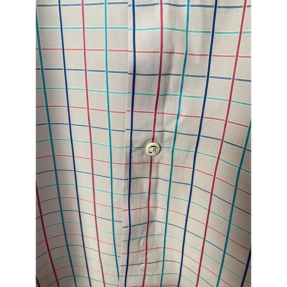Robert Graham Men's Size 44/17.5 Purple Checkered Button Down 100% Cotton Shirt - Picture 3 of 7